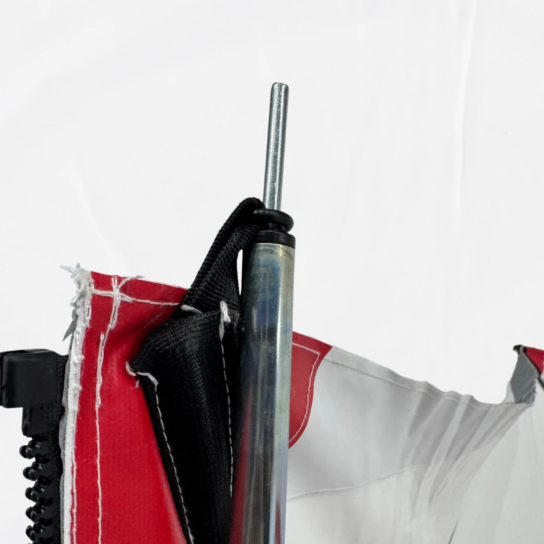 Enganche superior lona-estructura para tensado