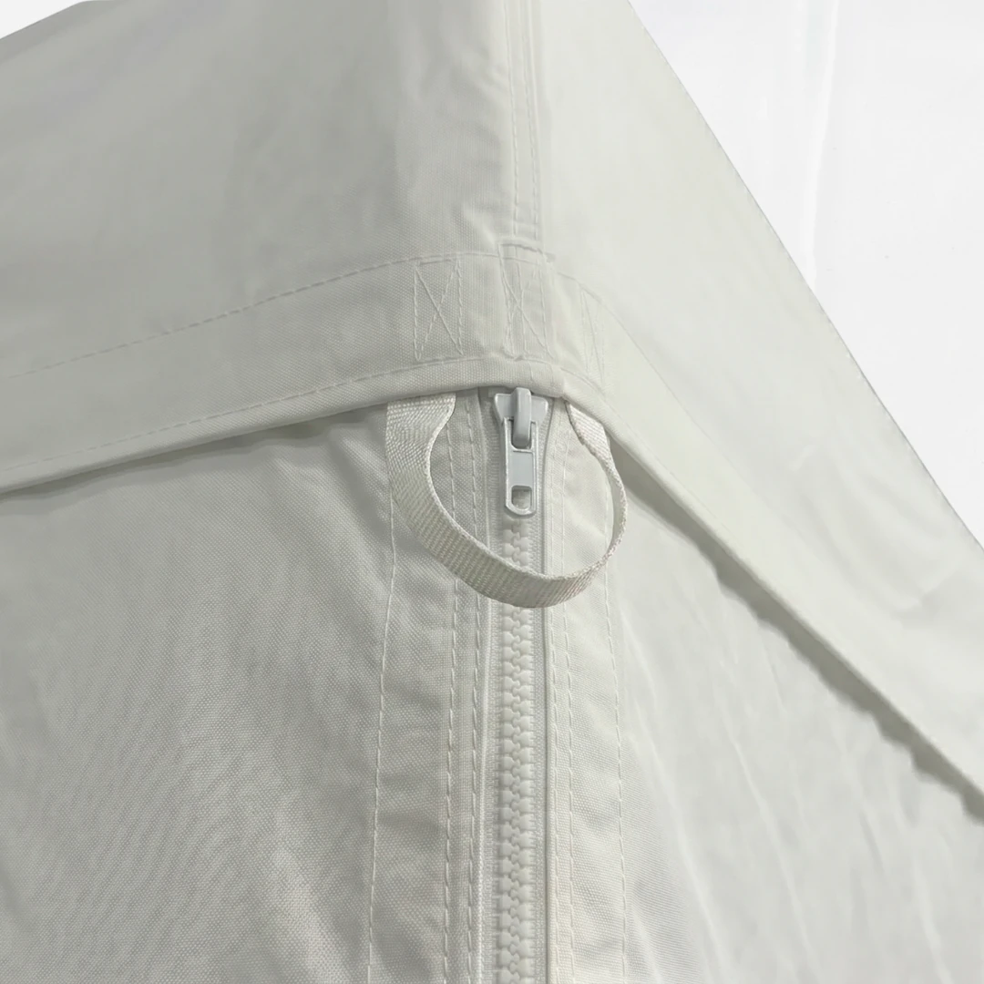 Lona de poliéster con revestimiento PVC y tirador de techo - carpa plegable Modelo Básico
