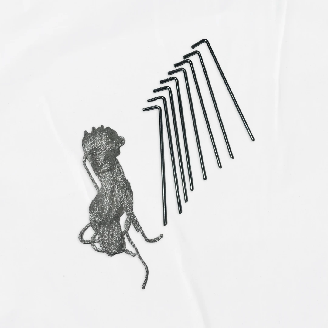 Kit de cuerdas tensoras y piquetas de acero incluidas con todas las carpas plegables