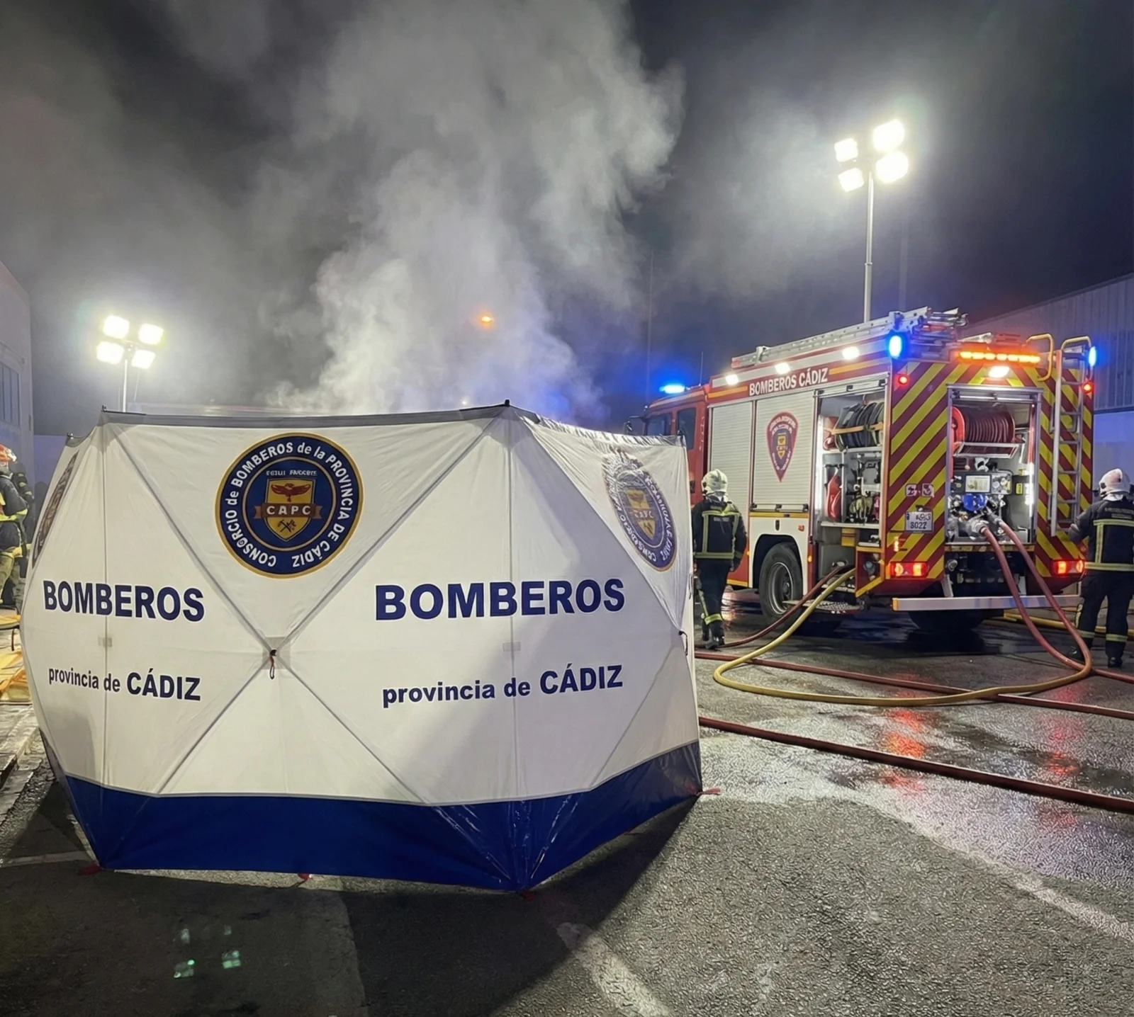 Carpas para bomberos en operativos de emergencia